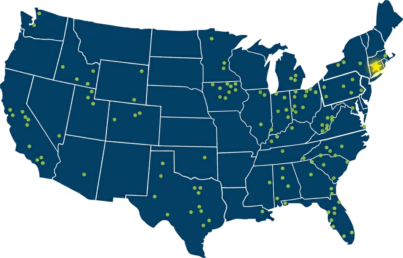 Suburban National Distribution Map